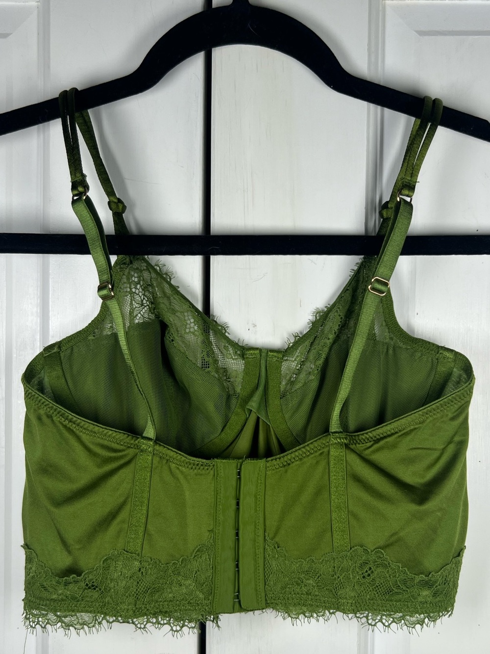 Victoria’s Secret Longline Bralette In Vibrant Olive Green Underwire Size XS - Picture 3 of 5